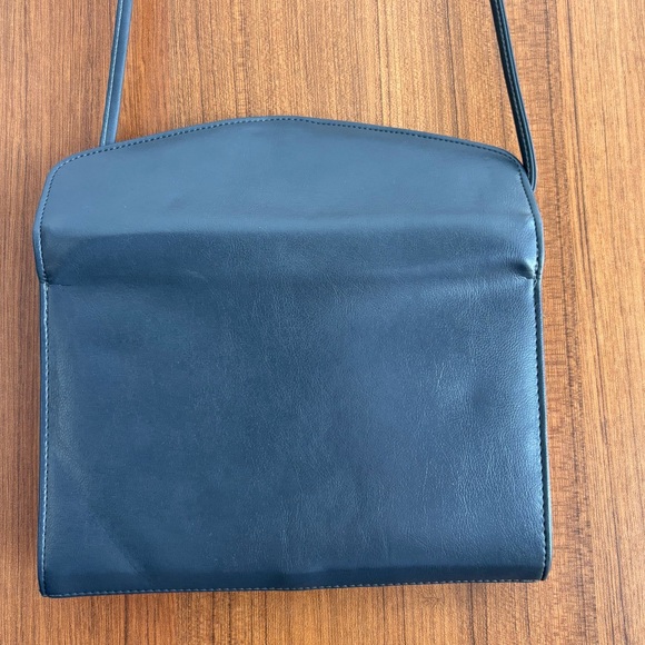 Vintage Style Grey Faux Leather Crossbody Bag Snakeskin Embossed Detail - Picture 5 of 7